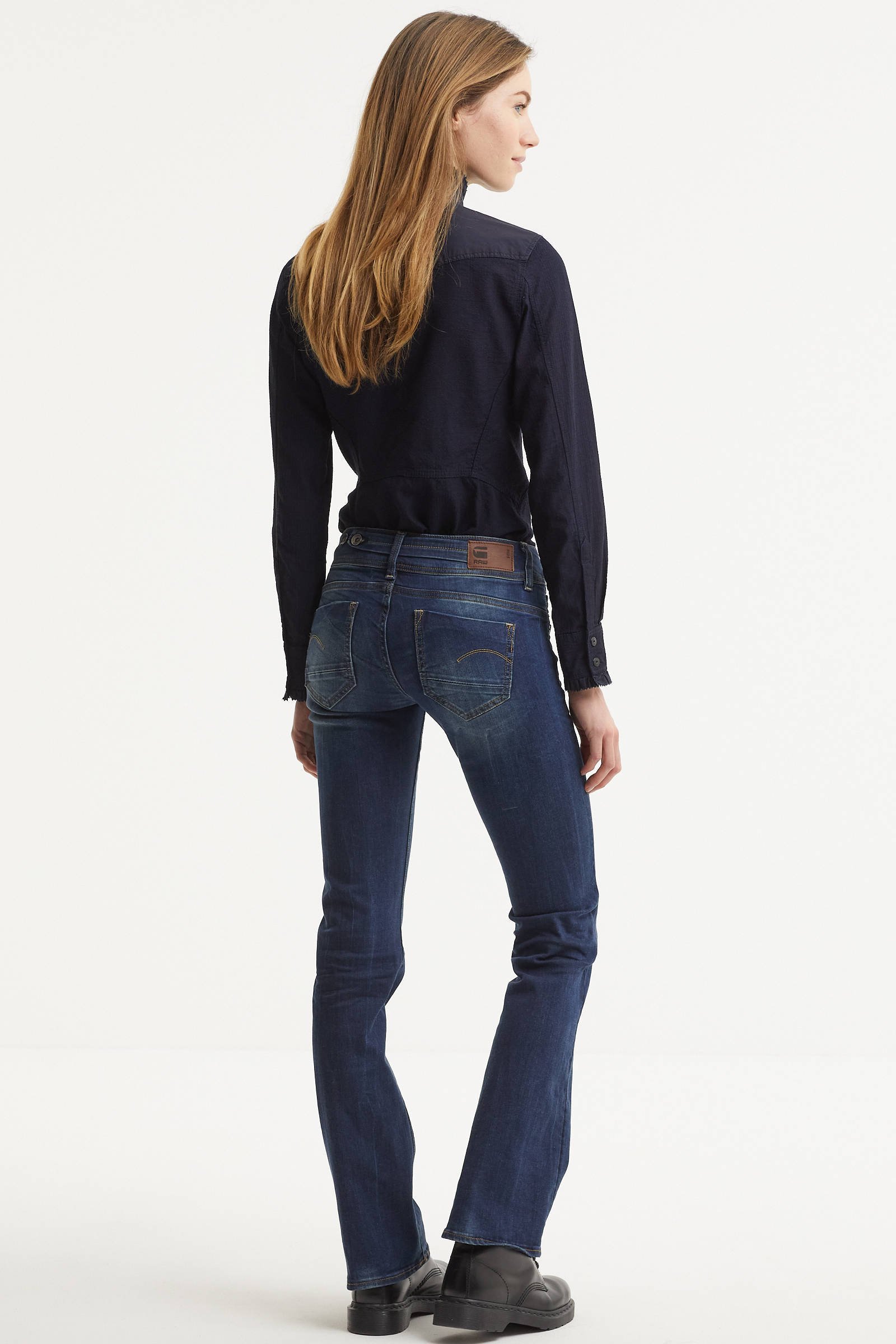 midge saddle mid waist skinny bootcut jeans
