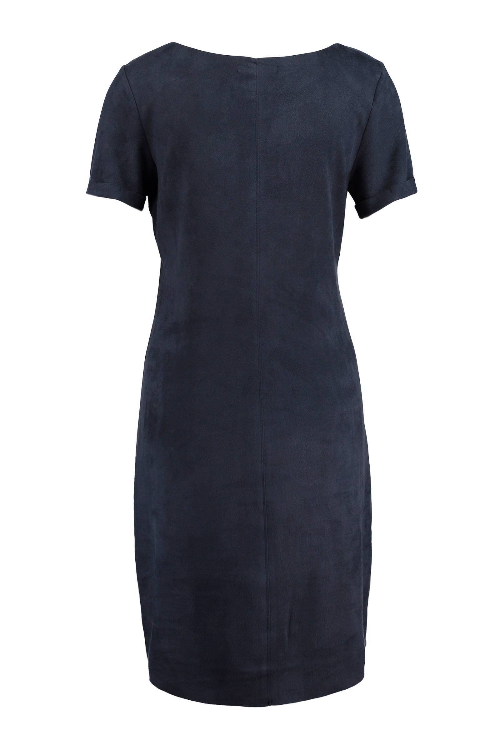 suede jurk donkerblauw suede jurk donkerblauw