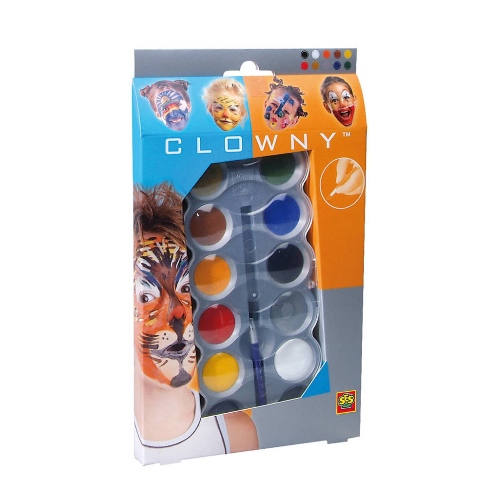SES Clowny schmink met 10 kleuren