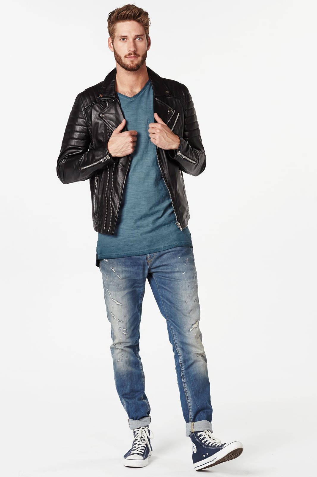 Goosecraft Biker921 leren jas | wehkamp Goosecraft Biker921 leren jas, Zwart #leer#goosecraft