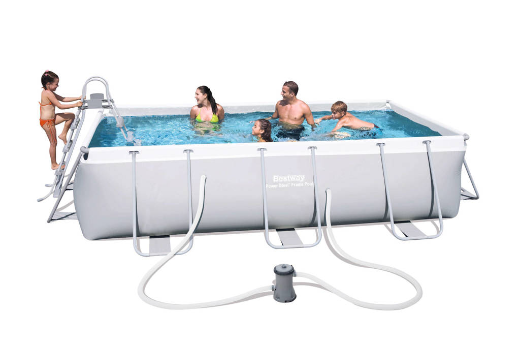 Bestway Power Steel frame zwembad (404x201 cm) met filterpomp
