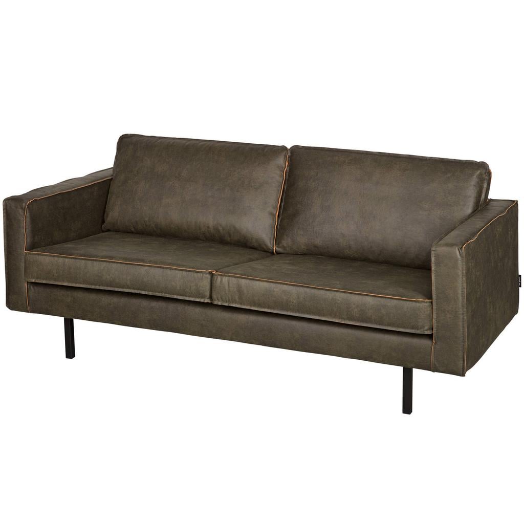 WOOOD WOOOD Rodeo Bank 2-Zits - Recycle Leer - Army - 85x190x86