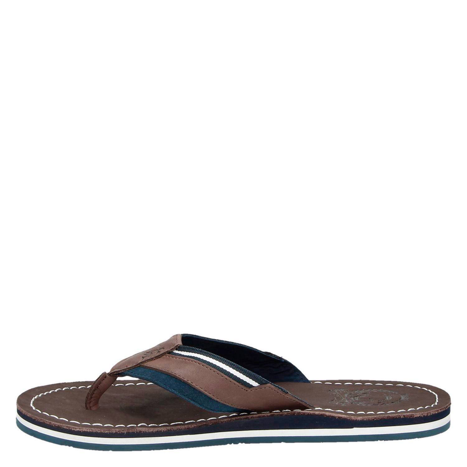 leren heren teenslippers