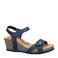 Panama Jack leren sleehakken donkerblauw