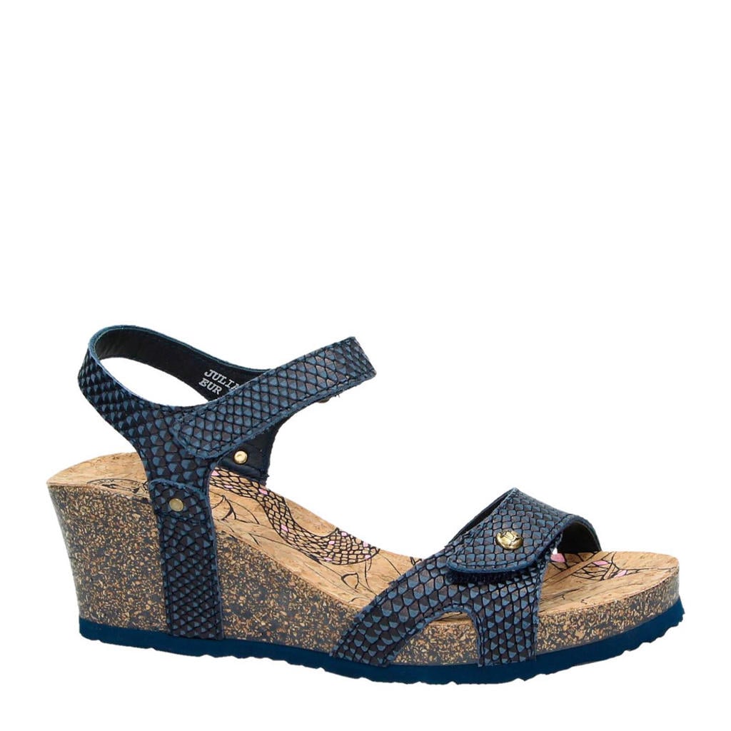 Panama Jack leren sleehakken donkerblauw
