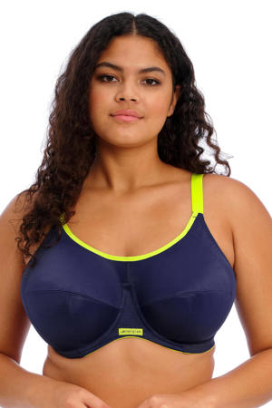 level 4 sportbh Energise blauw/limegroen