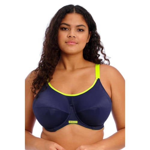 Elomi level 4 sportbh Energise blauw/limegroen afbeelding