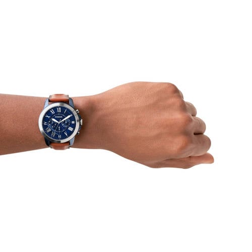 Fossil horloge FS5151 Grant bruin, blauw
