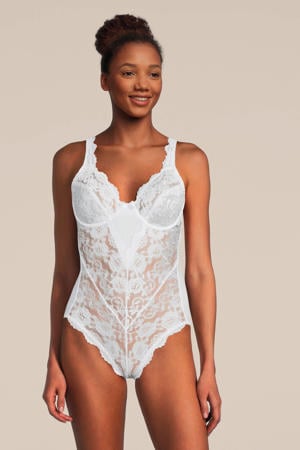 corrigerende body Classic Lace wit