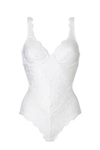 Sassa Mode corrigerende body Classic Lace met kant wit, Wit