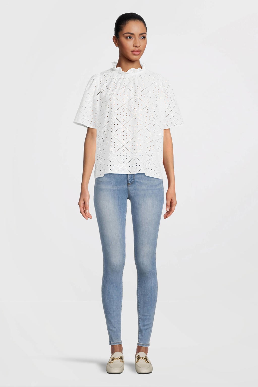 VERO MODA high waist skinny jeans VMSOPHIA light blue denim