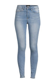 thumbnail: Lichtblauwe dames VERO MODA high waist skinny jeans van stretchdenim met rits- en knoopsluiting