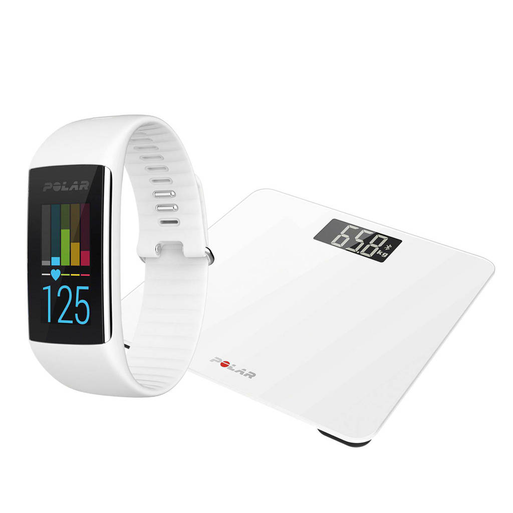 Polar balance scale + activiteitstracker A360 maat S, Wit