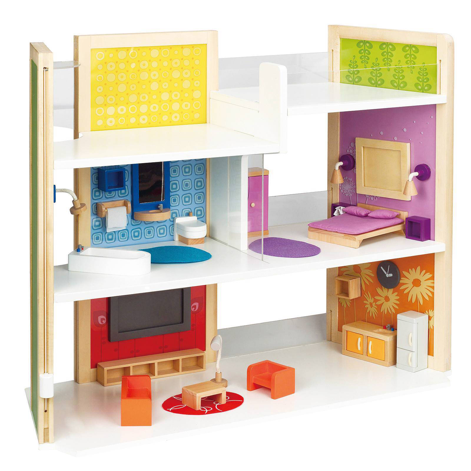 Hape houten poppenhuis met magnetische meubels online kopen