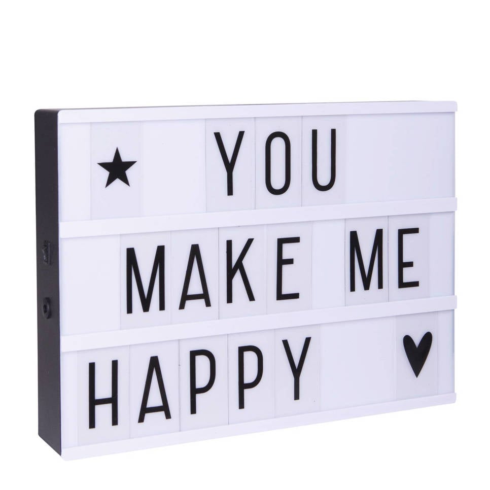 A Little Lovely Company lightbox (zwart) (A4) , Zwart, wit