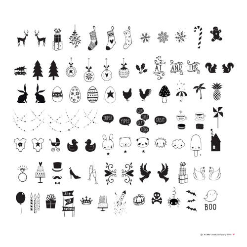 A Little Lovely Company Lightbox Letterset Celebrations Symbolen a little lovely company kopen in de aanbieding