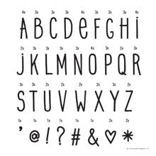 lightbox letterset Hand drawn