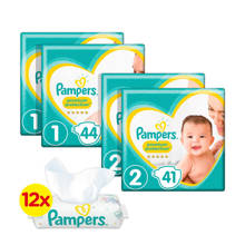 New Baby Premium Protection starterspakket maat 1+2 (2-8 kg) 178 luiers + Sensitive babydoekjes