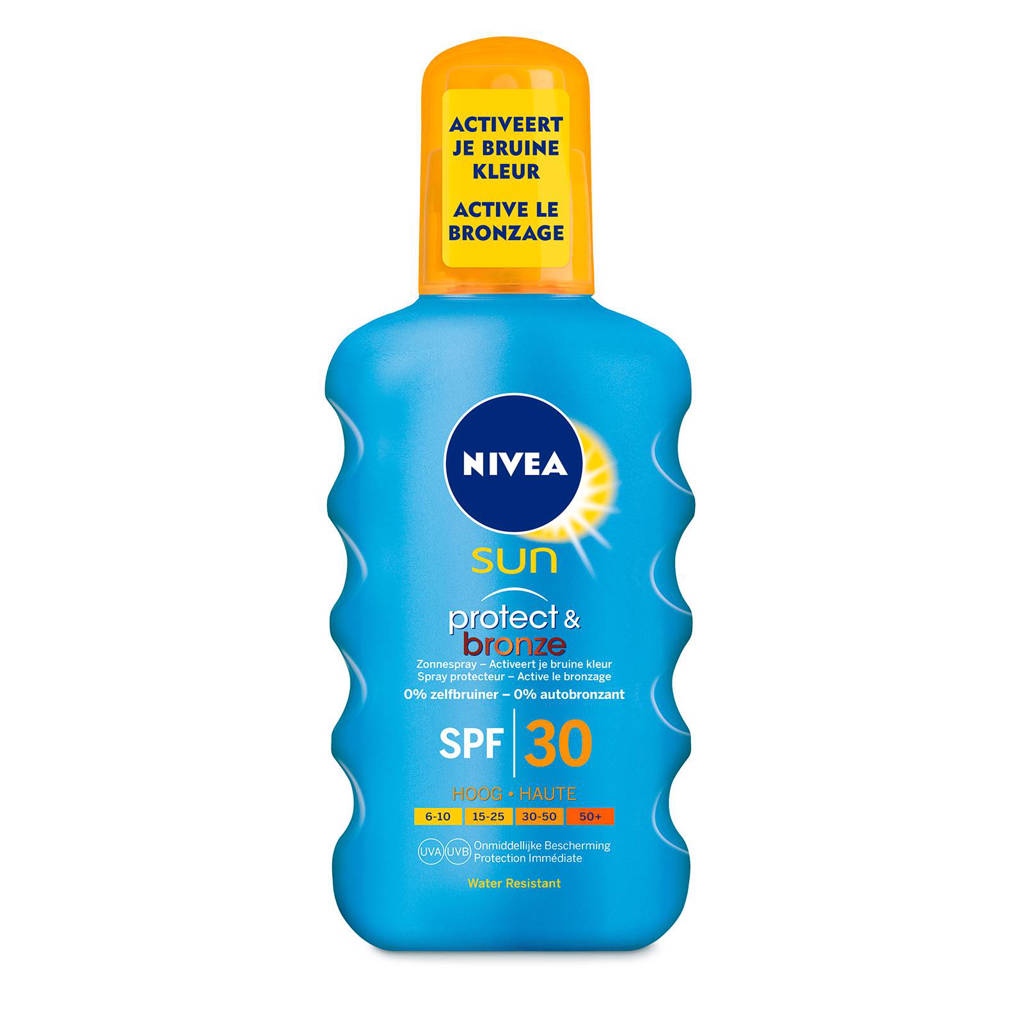 NIVEA SUN Protect & Bronze zonnebrand spray SPF 30 - 200 ml, Zonnefactor SPF 30