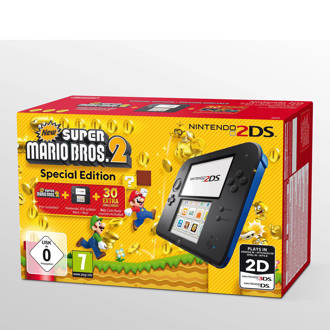 2DS zwart + New Super Mario Bros 2