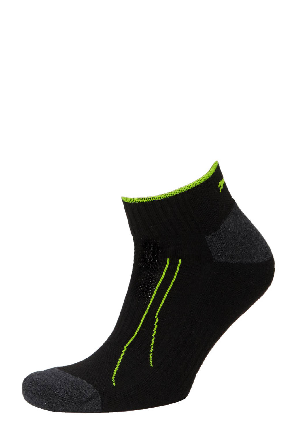 Puma sportsokken - set van 2 zwart, Zwart/geel