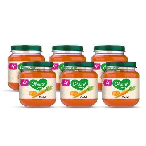 Olvarit Babyvoeding Wortel 4 Mnd 6 X 125 Gram olvarit kopen in de aanbieding Olvarit Babyvoeding Wortel 4 Mnd 6 X 125 Gram olvarit kopen in de aanbieding