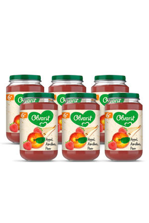 babyvoeding appel aardbei peer 6+ mnd (6 x 200 gram)