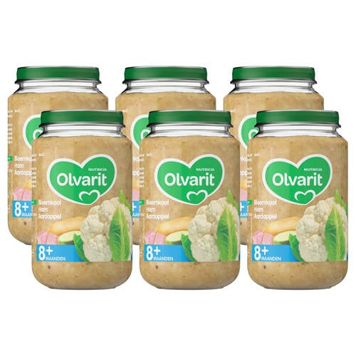 Olvarit Babyvoeding Bloemkool Ham Aardappel 8 Mnd 6 X 200 Gram olvarit kopen in de aanbieding Olvarit Babyvoeding Bloemkool Ham Aardappel 8 Mnd 6 X 200 Gram olvarit kopen in de aanbieding
