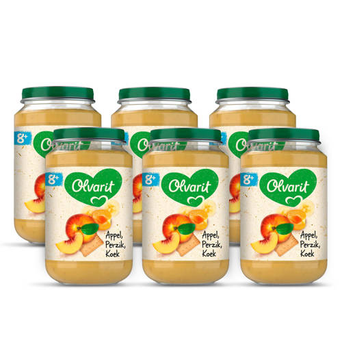 Olvarit Babyvoeding Appel Perzik Koek 8 Mnd 6 X 200 Gram olvarit kopen in de aanbieding Olvarit Babyvoeding Appel Perzik Koek 8 Mnd 6 X 200 Gram olvarit kopen in de aanbieding