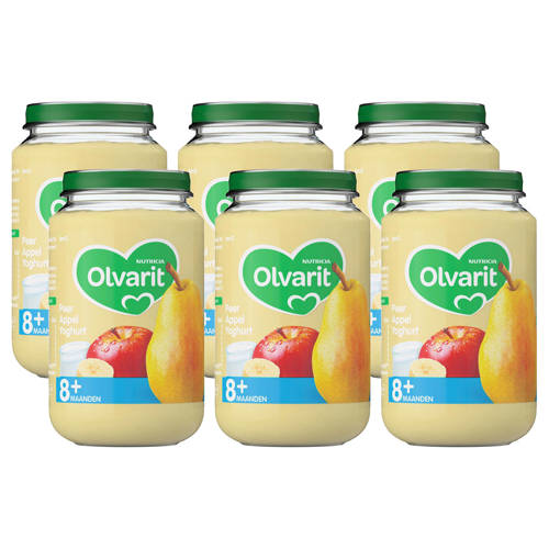 Olvarit Babyvoeding Peer Appel Yoghurt 8 Mnd 6 X 200 Gram olvarit kopen in de aanbieding Olvarit Babyvoeding Peer Appel Yoghurt 8 Mnd 6 X 200 Gram olvarit kopen in de aanbieding