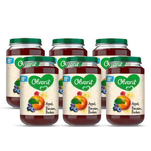 Olvarit Babyvoeding Appel Banaan Bosbes 8 Mnd 6 X 200 Gram olvarit kopen in de aanbieding Olvarit Babyvoeding Appel Banaan Bosbes 8 Mnd 6 X 200 Gram olvarit kopen in de aanbieding