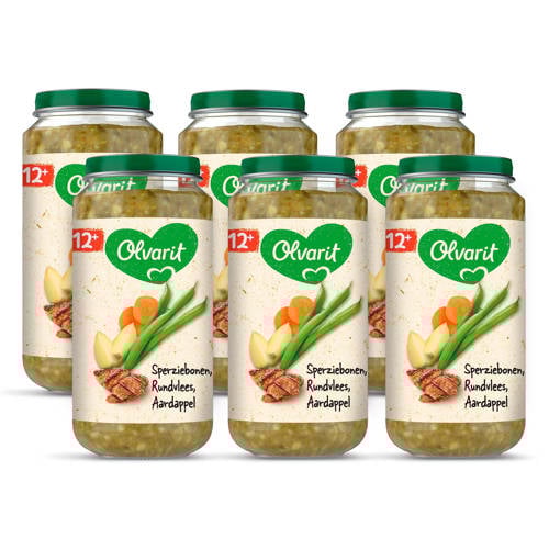 Olvarit Babyvoeding Sperziebonen Rundvlees Aardappel 12 Mnd 6 X 250 Gram olvarit kopen in de aanbieding Olvarit Babyvoeding Sperziebonen Rundvlees Aardappel 12 Mnd 6 X 250 Gram olvarit kopen in de aanbieding