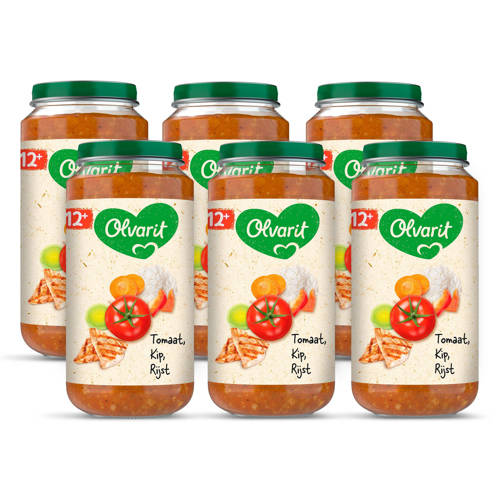 Olvarit Babyvoeding Tomaat Kip Rijst 12 Mnd 6 X 250 Gram olvarit kopen in de aanbieding Olvarit Babyvoeding Tomaat Kip Rijst 12 Mnd 6 X 250 Gram olvarit kopen in de aanbieding