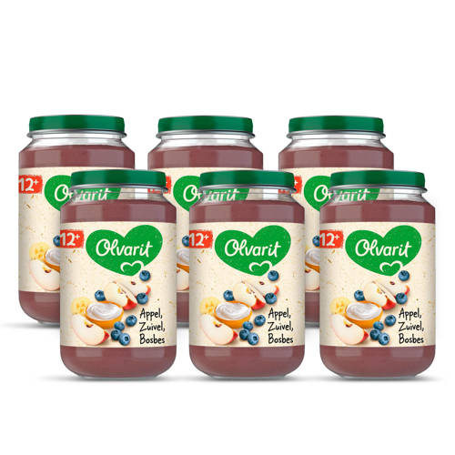 Olvarit Babyvoeding Appel Yoghurt Bosbes 12 Mnd 6 X 200 Gram olvarit kopen in de aanbieding Olvarit Babyvoeding Appel Yoghurt Bosbes 12 Mnd 6 X 200 Gram olvarit kopen in de aanbieding