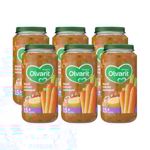 Olvarit Babyvoeding Wortel Kalkoen Aardappel 15 Mnd 6 X 250 Gram olvarit kopen in de aanbieding Olvarit Babyvoeding Wortel Kalkoen Aardappel 15 Mnd 6 X 250 Gram olvarit kopen in de aanbieding