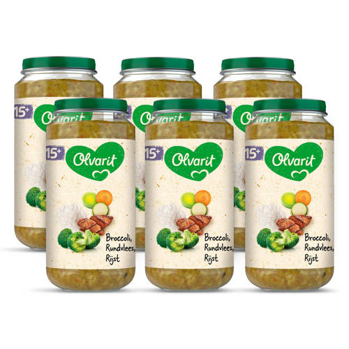 Olvarit Babyvoeding Broccoli Rundvlees Rijst 15 Mnd 6 X 250 Gram olvarit kopen in de aanbieding