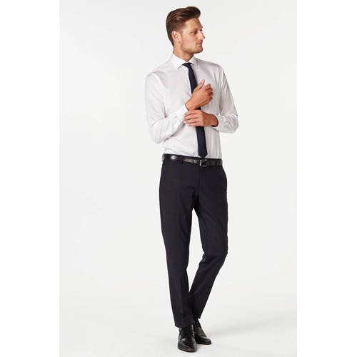 Michaelis slim fit strijkvrij overhemd wit afbeelding