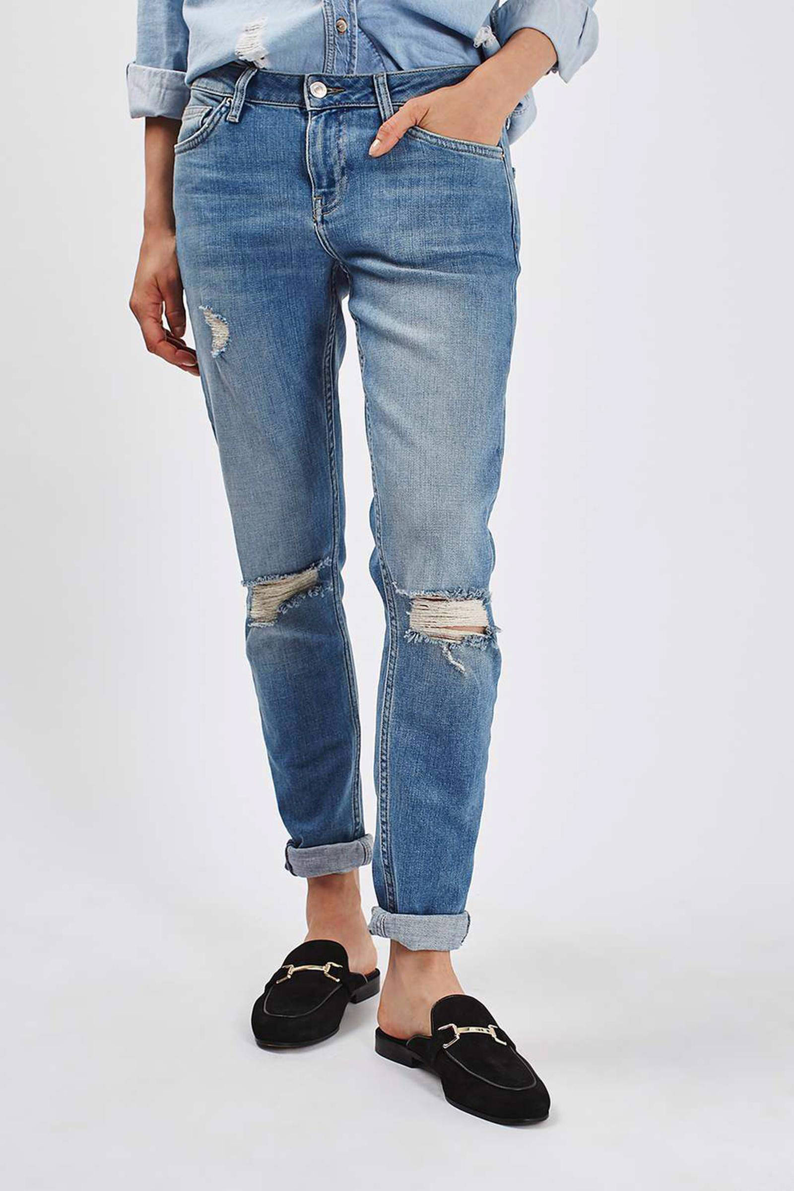 Verwonderlijk Topshop regular ripped jeans | wehkamp OX-91