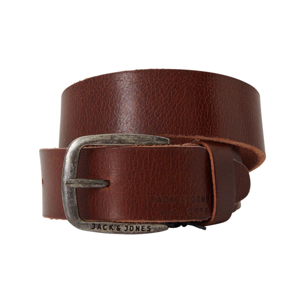 JACK & JONES leren riem bruin