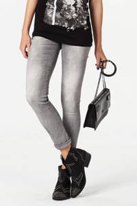 Grijze dames Cars Victoria skinny fit jeans used van denim met regular waist en rits- en knoopsluiting