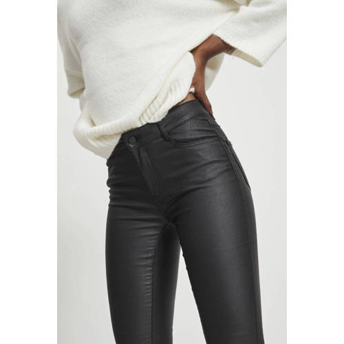 VILA coated broek VICOMMIT zwart afbeelding