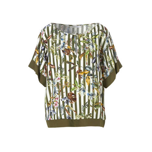 Summum Woman Strepen Top Met Bloemen summum woman kopen in de aanbieding