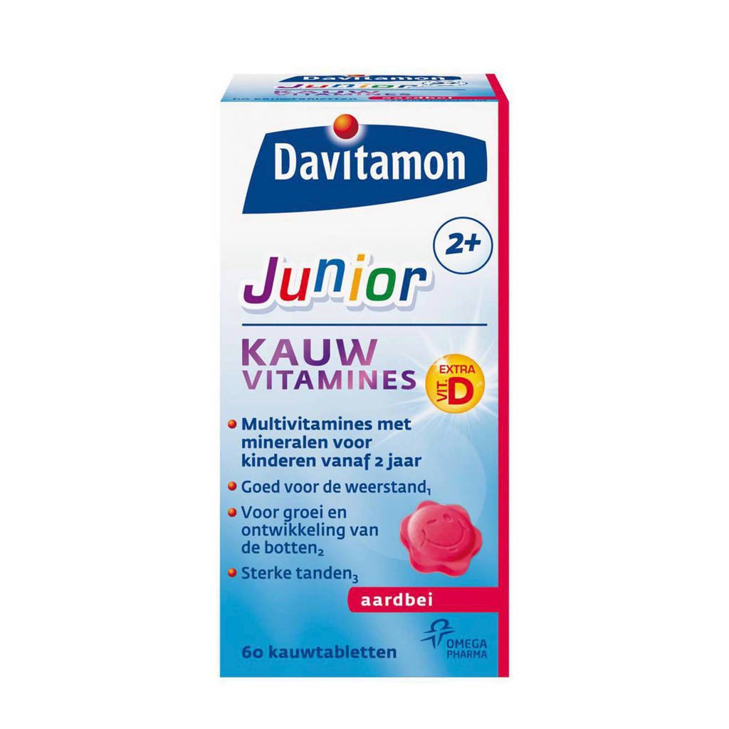 Davitamon Jr 2+ kauwvitamines - aardbei