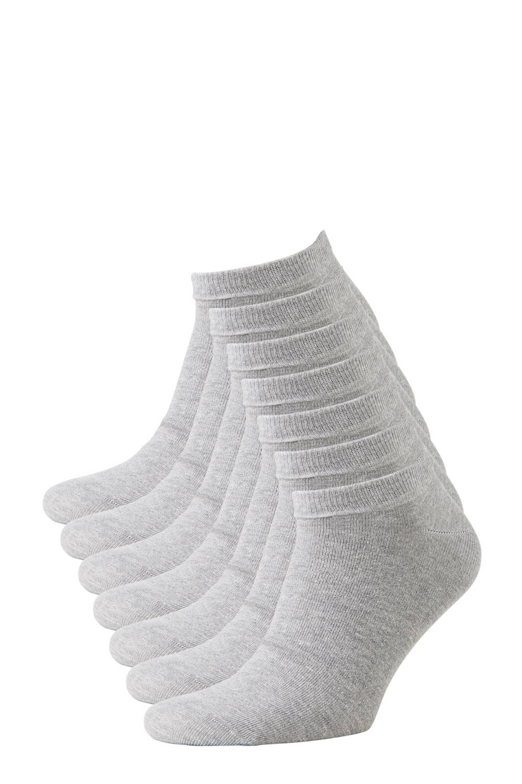 whkmp's own sneakersokken - set van 7 grijs, Light Grey Melange
