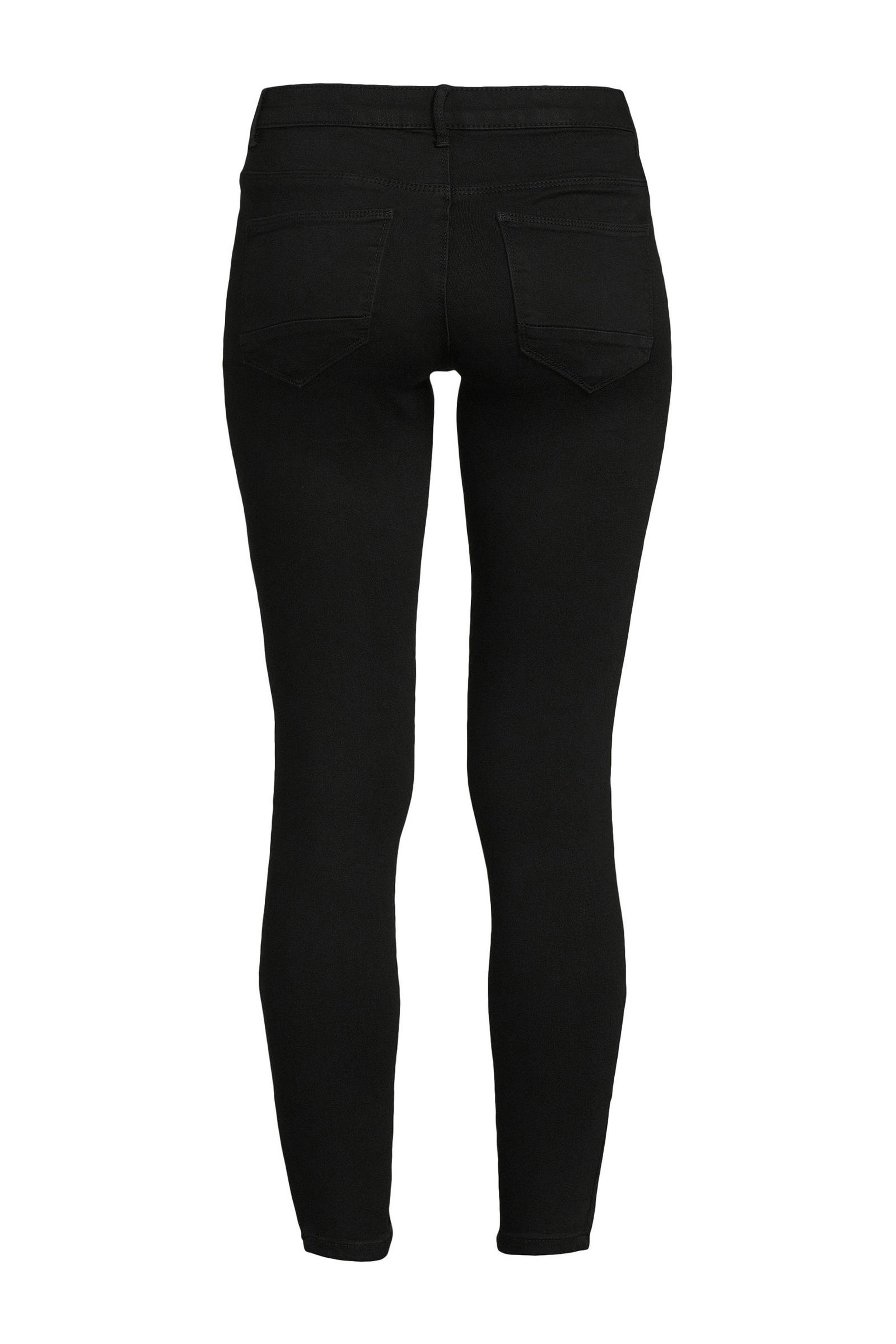 ONLY cropped skinny jeans ONLKENDELL black wehkamp