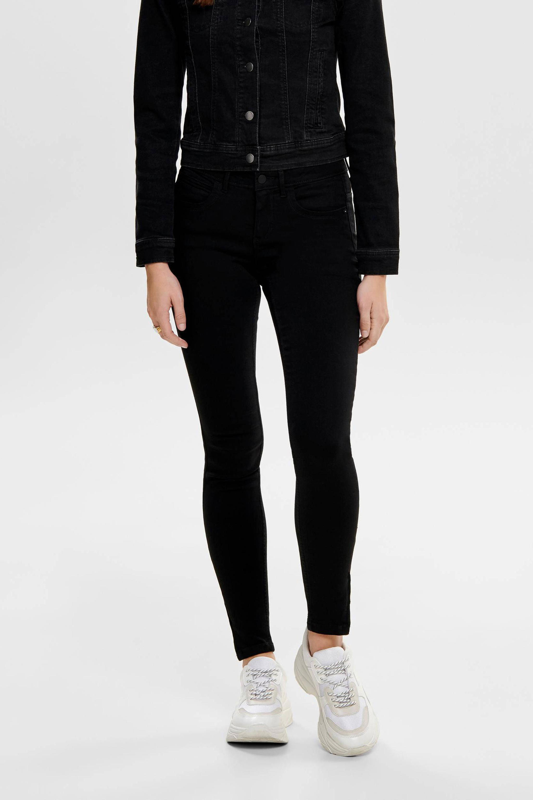 ONLY cropped skinny jeans ONLKENDELL black wehkamp