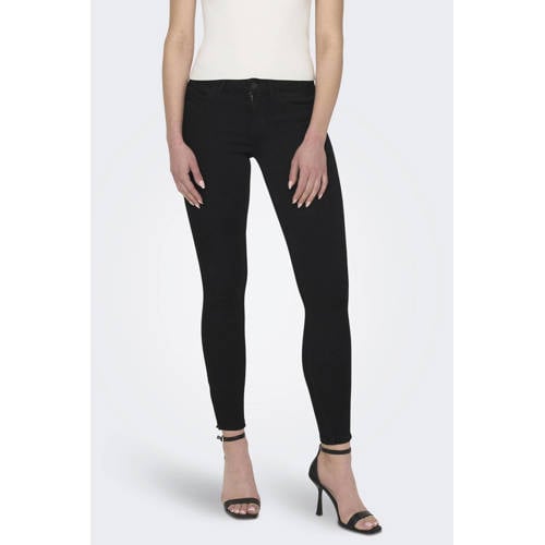 ONLY cropped skinny jeans ONLKENDELL black afbeelding
