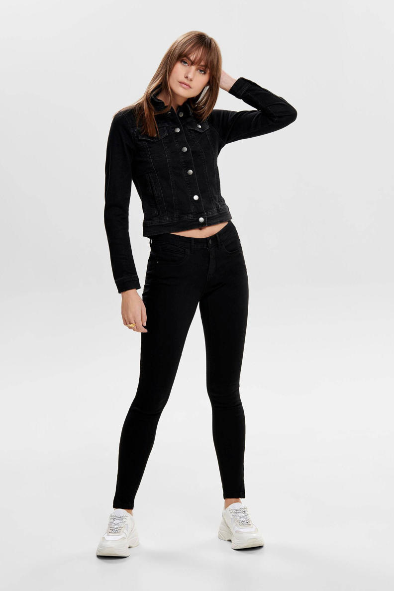 ONLY cropped skinny jeans ONLKENDELL black wehkamp