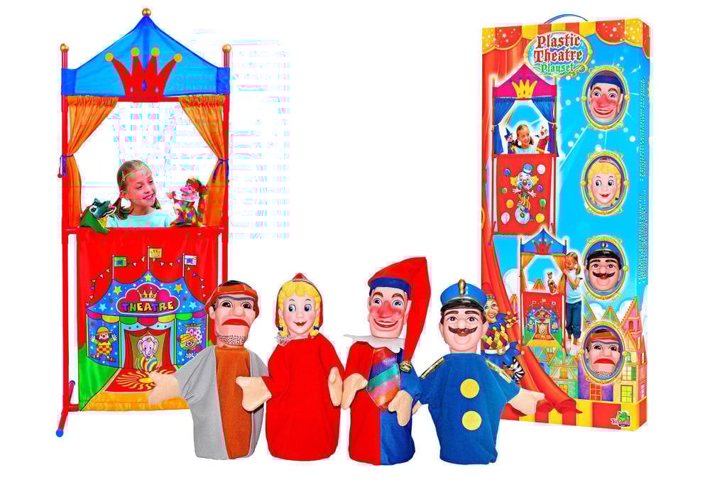 Van der Meulen Poppenkast met 4 poppen
