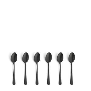 theelepels Austin zwart (set van 6) (6 pers) (18/0)